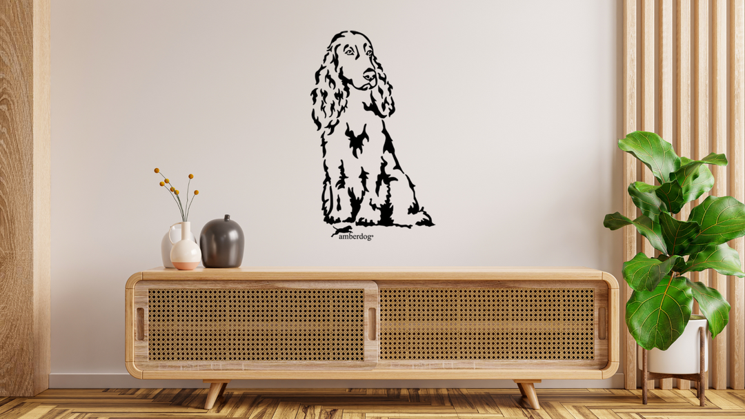 Field Spaniel Wandtattoo Wandbild Wandsticker Wandaufkleber Wanddekoration