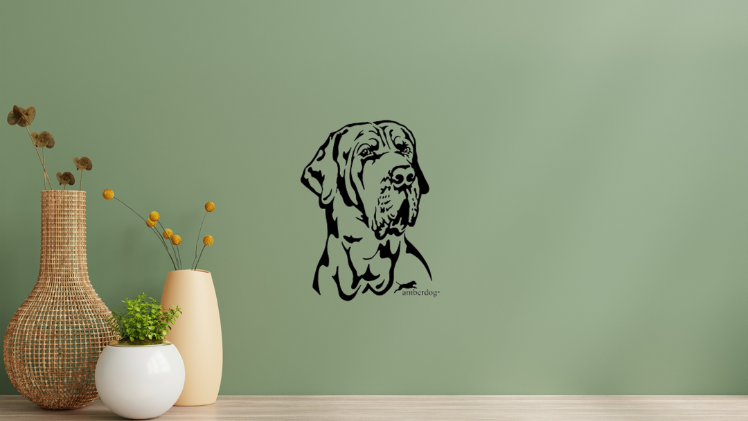 Fila Brasileiro Kopf Wandtattoo Wandbild Wandsticker Wandaufkleber Wanddekoration