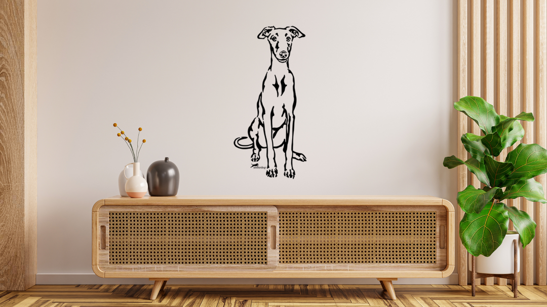 Galgo Wandtattoo Wandbild Wandsticker Wandaufkleber Wanddekoration