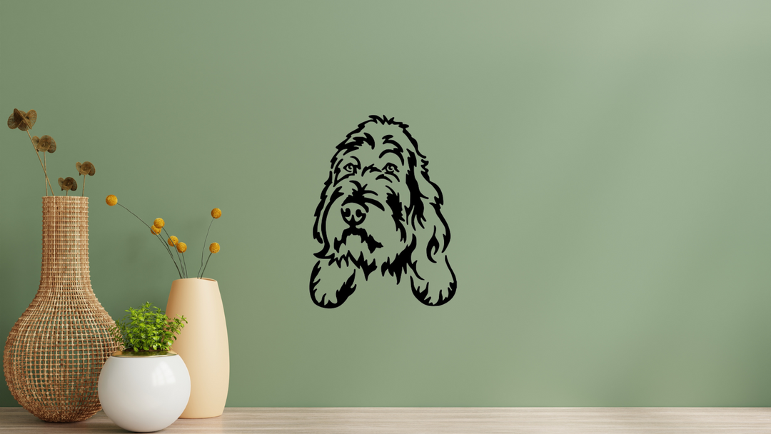 Grand Basset Griffon Kopf Wandtattoo Wandbild Wandsticker Wandaufkleber Wanddekoration