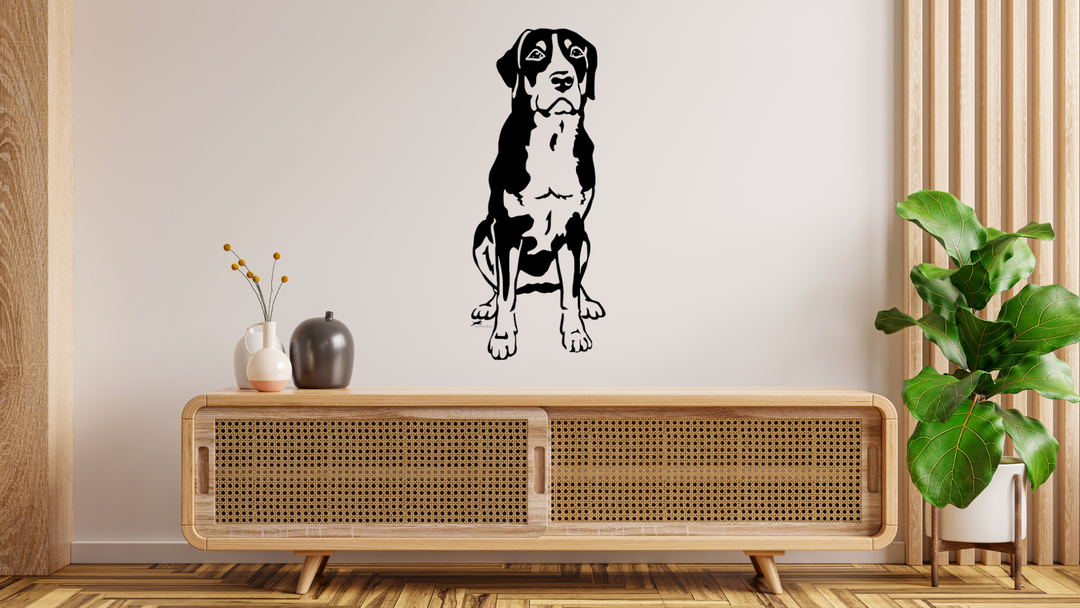Großer Schweizer Sennenhund Wandtattoo Wandbild Wandsticker Wandaufkleber Wanddekoration