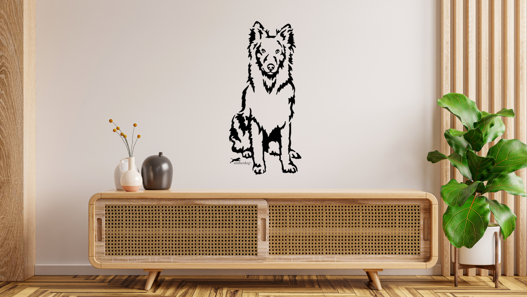 Holländischer Schäferhund Wandtattoo Wandbild Wandsticker Wandaufkleber Wanddekoration