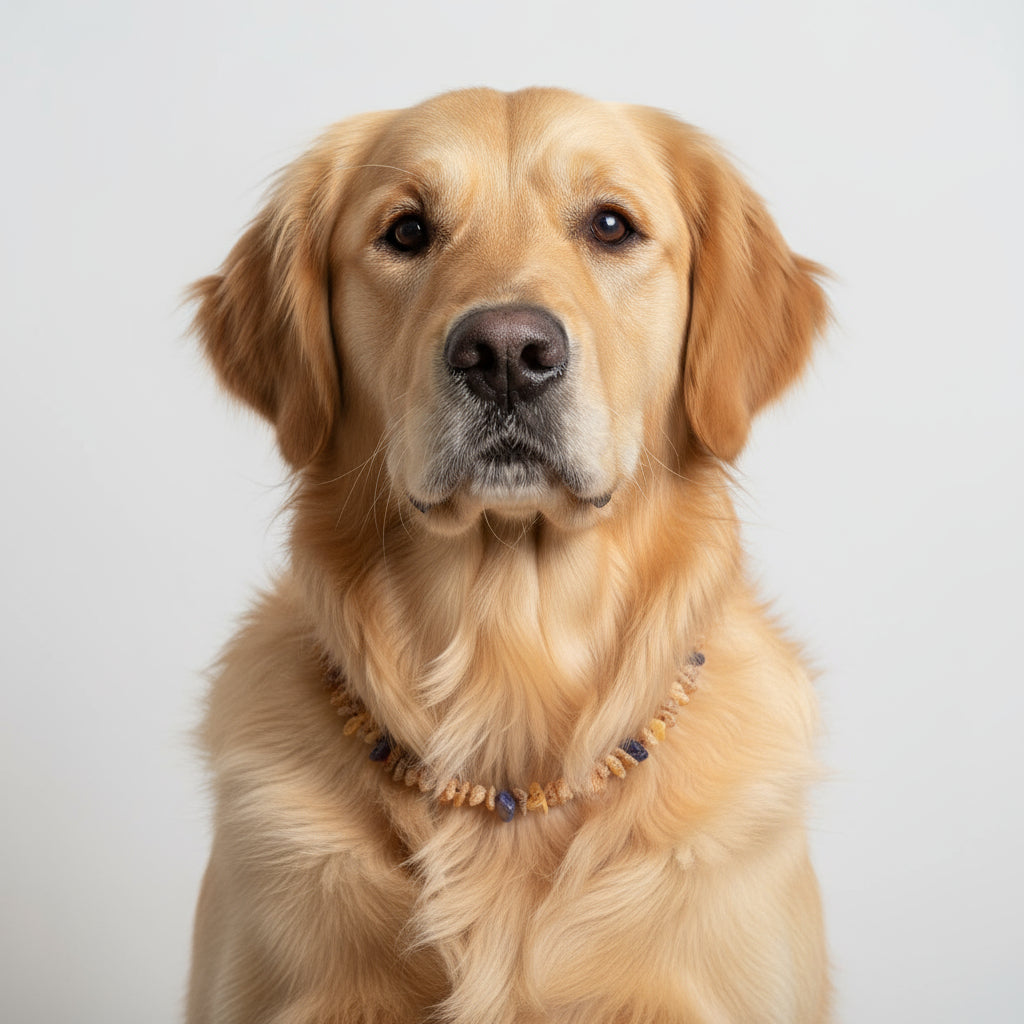 Bernsteinkette Hund Amethyst