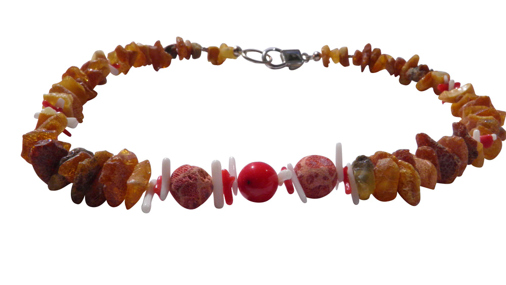 Hunde Bernsteinkette Koralle 