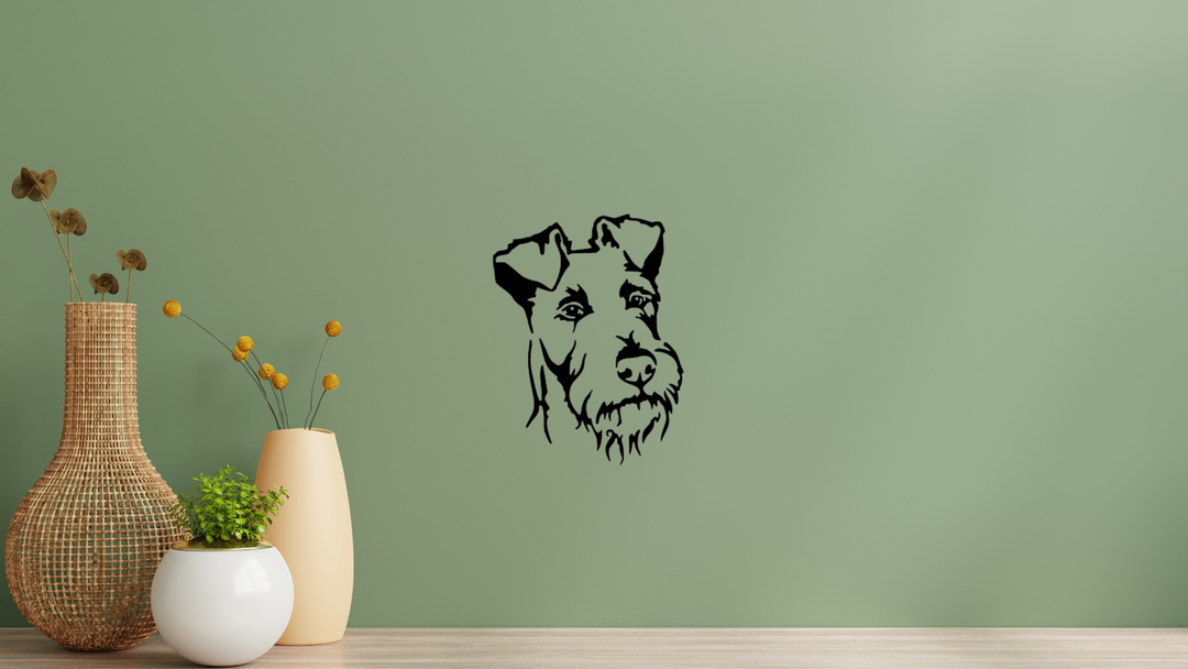 Irish Terrier Kopf Wandtattoo Wandbild Wandsticker Wandaufkleber Wanddekoration