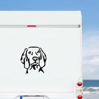 Weimaraner Kopf Auto Wohnmobil Aufkleber