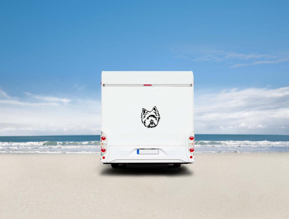 Westie West Highland White Terrier Kopf Auto Wohnmobil Aufkleber