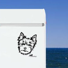 Yorkshire Terrier Kopf Auto Wohnmobil Aufkleber
