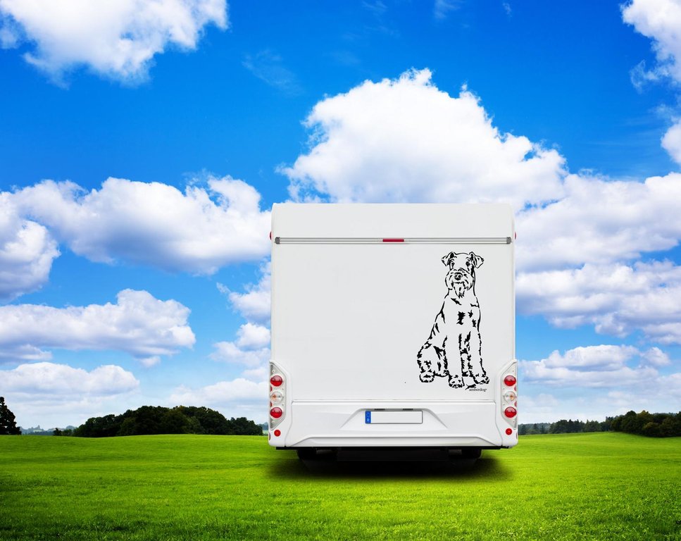 Airedale Terrier Wohnmobil Aufkleber