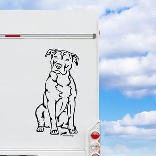 American Staffordshire Terrier Wohnmobil Aufkleber