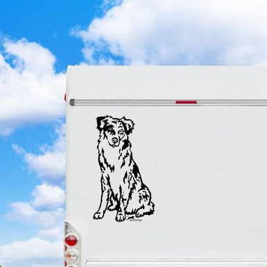Australian Shepherd Wohnmobil Aufkleber