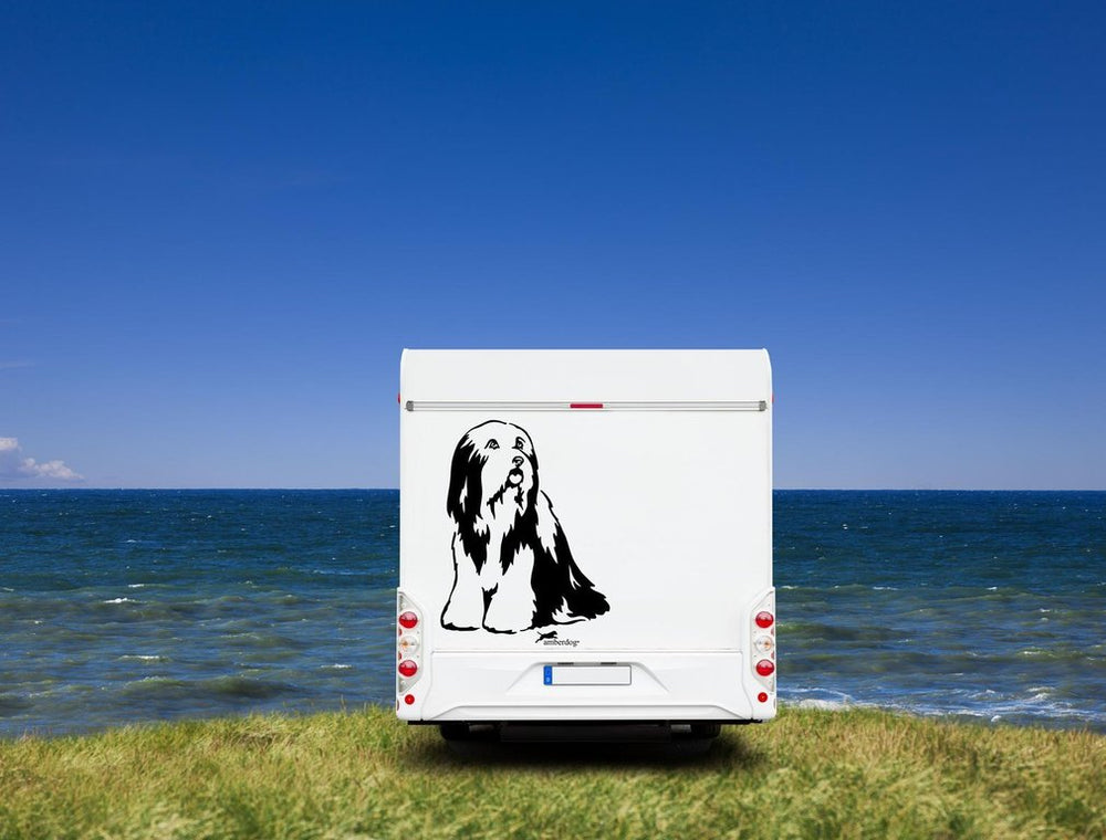Bearded Collie Auto Wohnmobil Aufkleber