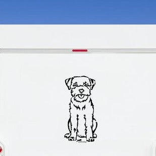 Border Terrier Wohnmobil Aufkleber