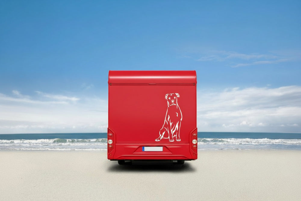 Dogo Argentino Wohnmobil Aufkleber