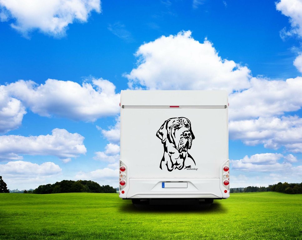 Fila Brasileiro Kopf Wohnmobil Aufkleber 