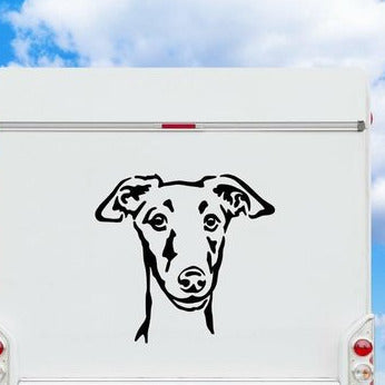 Galgo Kopf Auto Wohnmobil Aufkleber 