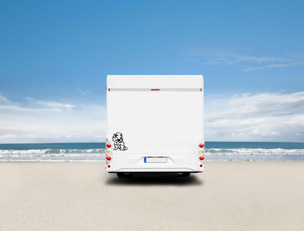 Langhaar Dackel Auto Wohnmobil Aufkleber 