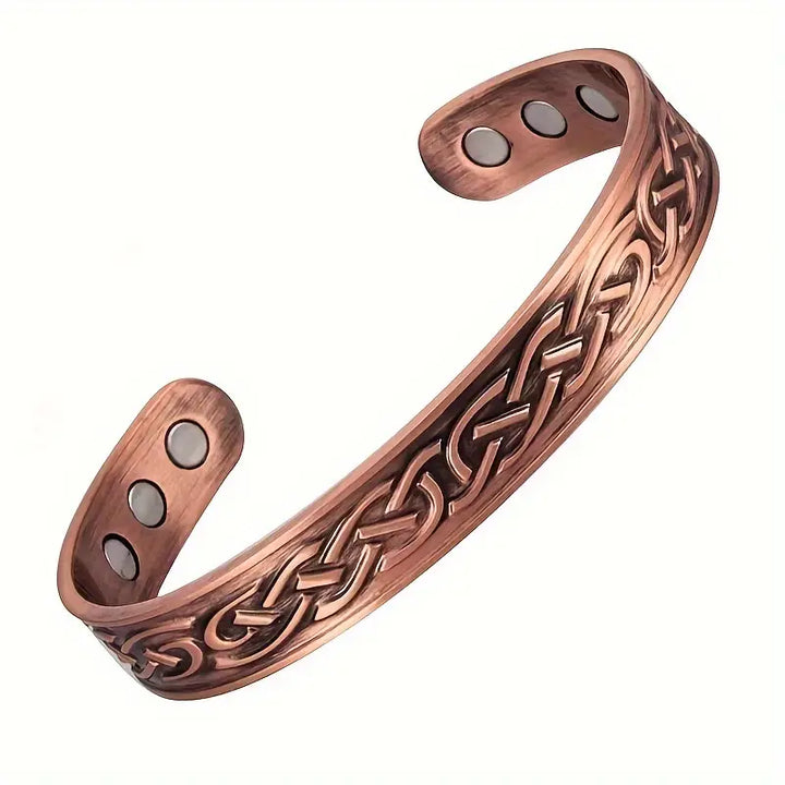 Kupferschmuck Armband mit Magneten Wasserwellen für Herren