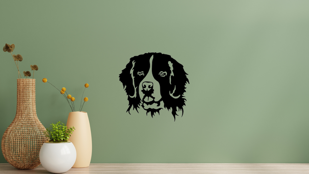 Landseer Kopf Wandtattoo Wandbild Wandsticker Wandaufkleber Wanddekoration