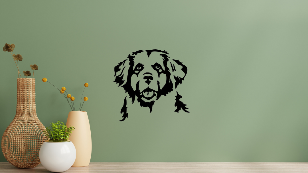 Leonberger Kopf Wandtattoo Wandbild Wandsticker Wandaufkleber Wanddekoration