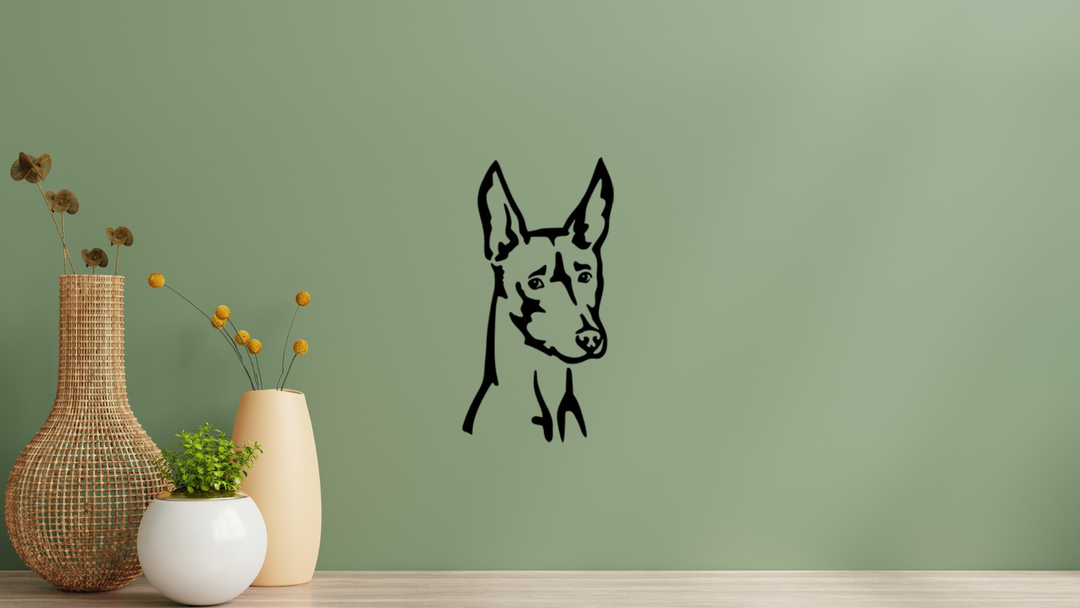 Peruanischer Nackthund Kopf Wandtattoo Wandbild Wandsticker Wandaufkleber Wanddekoration