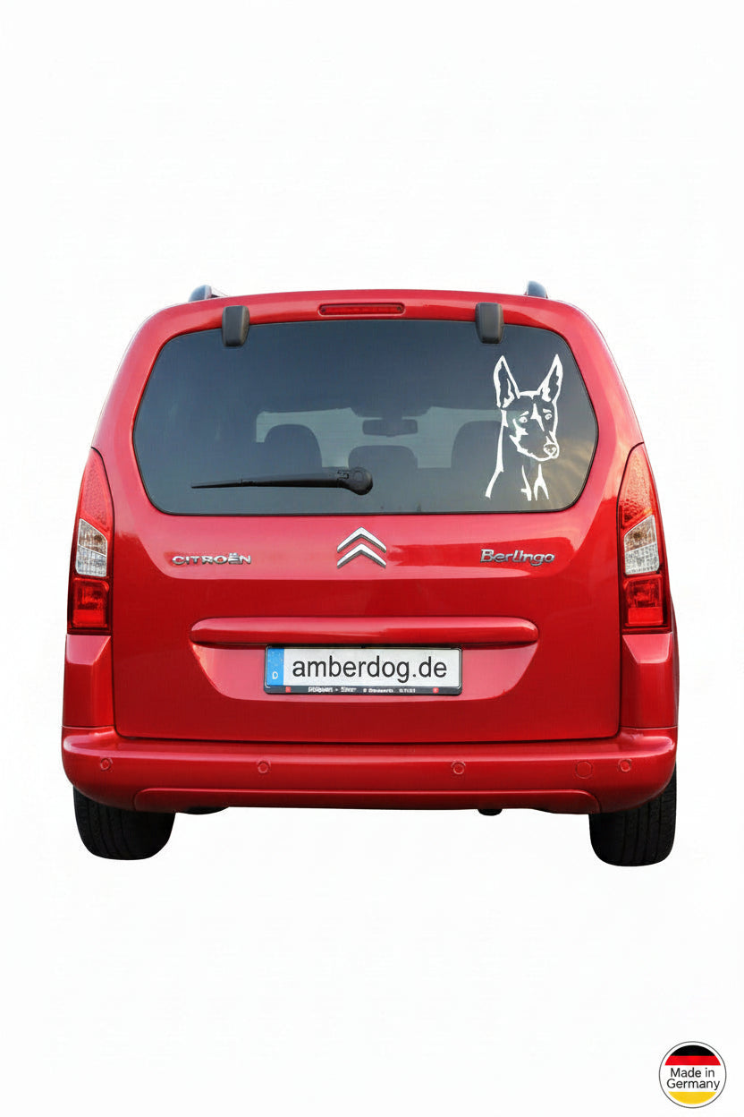 Peruanischer Nackthund Kopf Auto Aufkleber