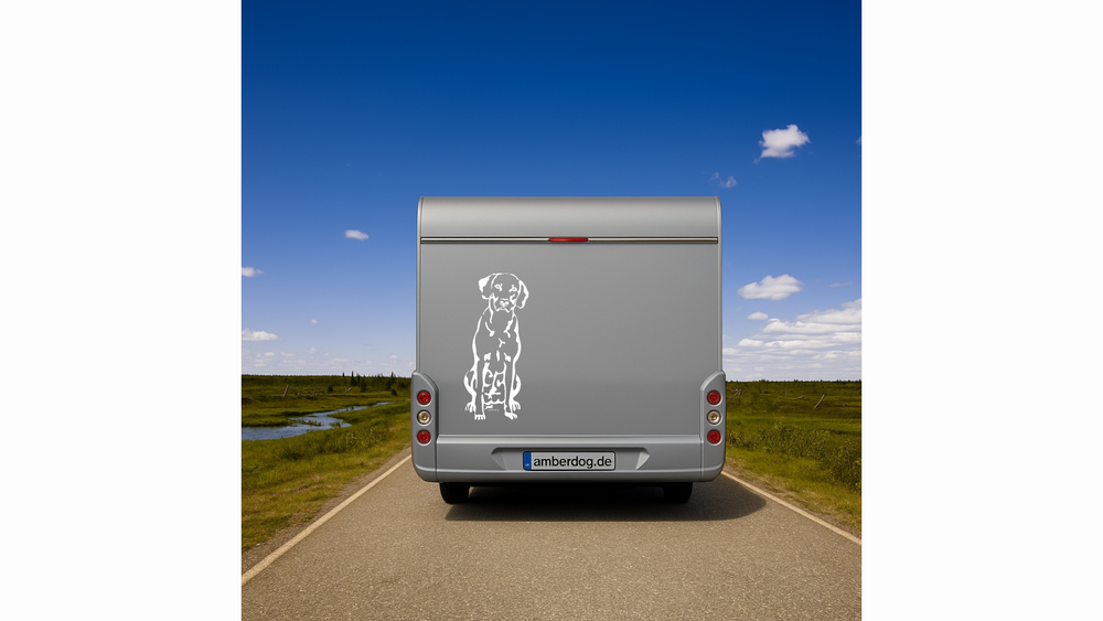 Rhodesian Ridgeback Auto Wohnmobil Aufkleber Weiß 