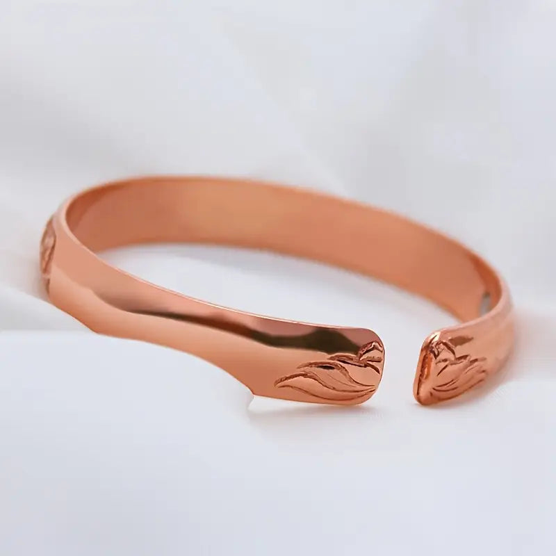 Magnetschmuck Kupfer Armband mit Rosenmotiv für Damen