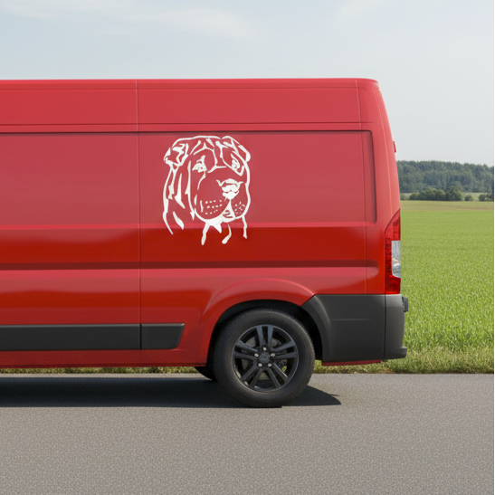Shar Pei Kopf Auto Wohnmobil Aufkleber I Wandtattoo