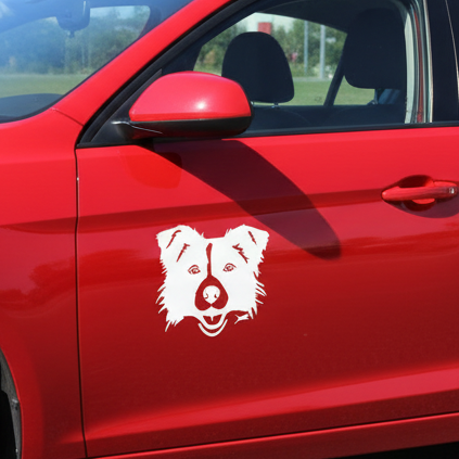 Border Collie Kopf Aufkleber I Wandtattoo