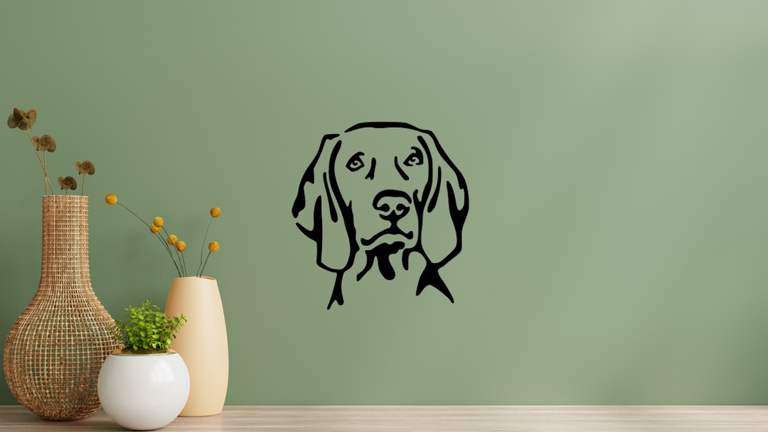 Weimaraner Kopf Wandtattoo Wandbild Wandsticker Wandaufkleber Wanddekoration