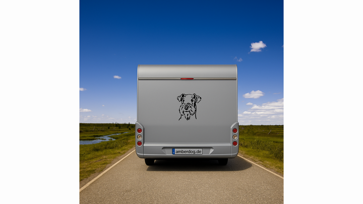 Welsh Terrier Kopf Siluette Auto Aufkleber