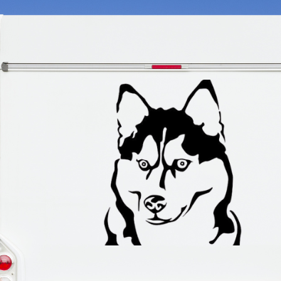 Husky Kopf Auto Wohnmobil Aufkleber