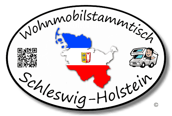 Wohnmobilstammtisch Schleswig-Holstein Aufkleber oval klein