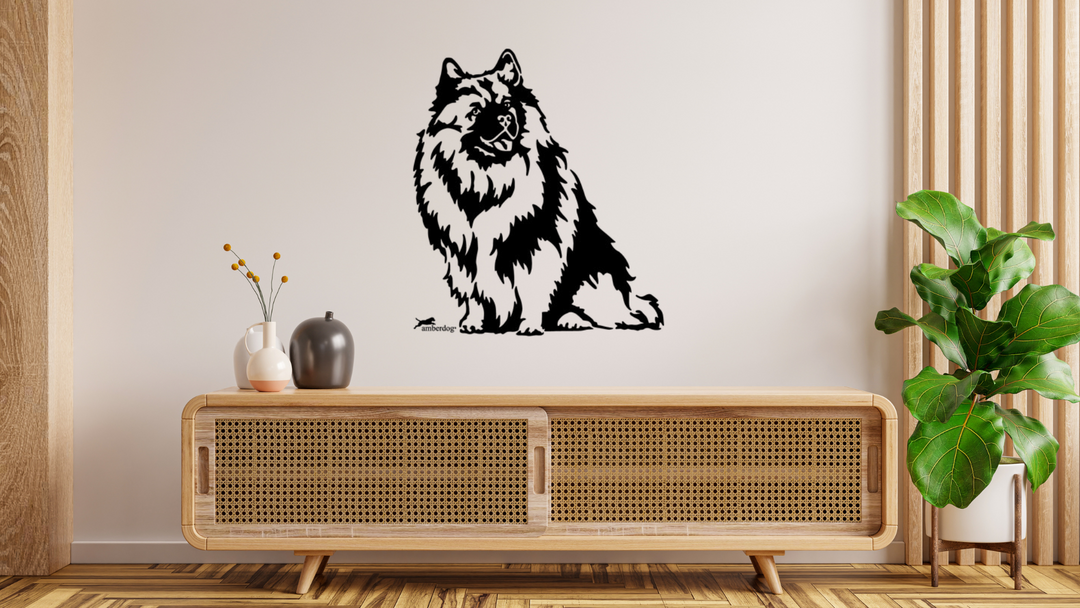 Wolfsspitz Wandtattoo Wandsticker Wandaufkleber Wanddekoration