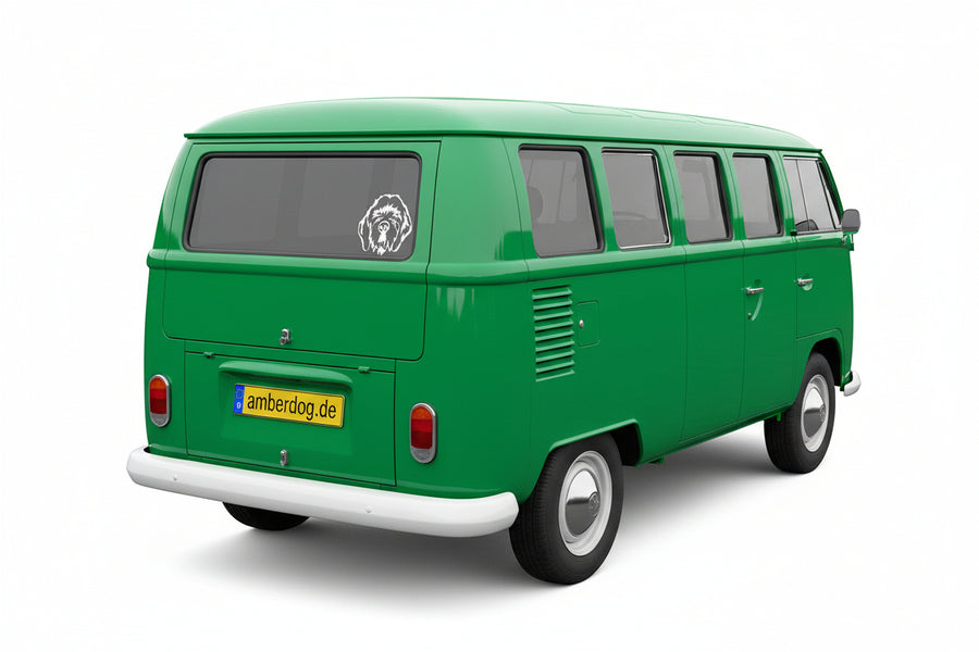 Magyar Vizsla Drahthaar Kopf Autoaufkleber