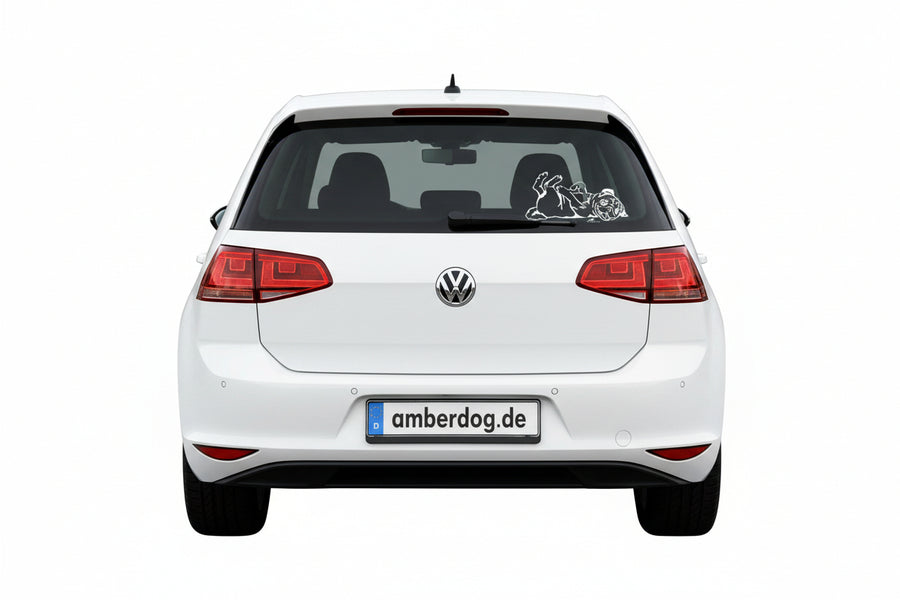 Mops Auto Aufkleber