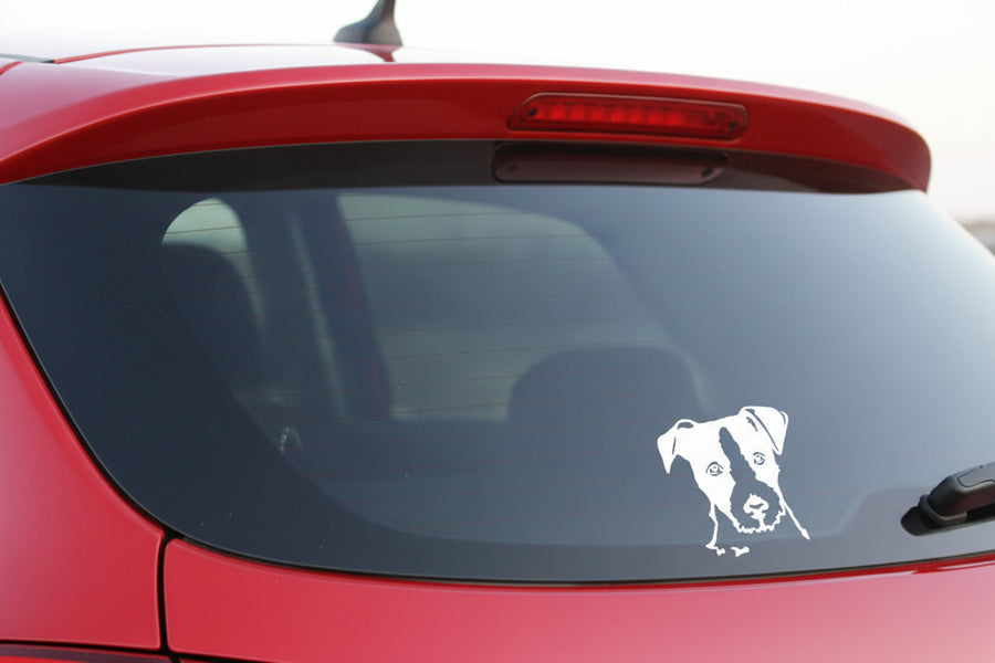 Parson Russel Terrier Autoaufkleber Kopf